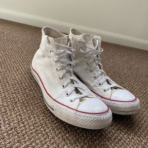 Men’s high top white converse size 12